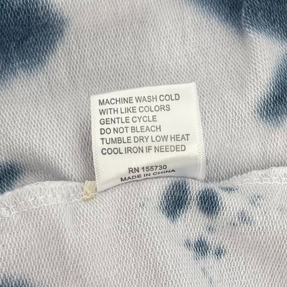 Jane & Delancey Womens Tie Dye Crop Jogger Pants Size 2X Blue White Drawstring - Picture 7 of 12